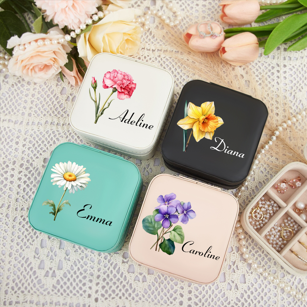 Body Jewelry Organizer - Customized Name Jewelry Box, Personalized Birthday