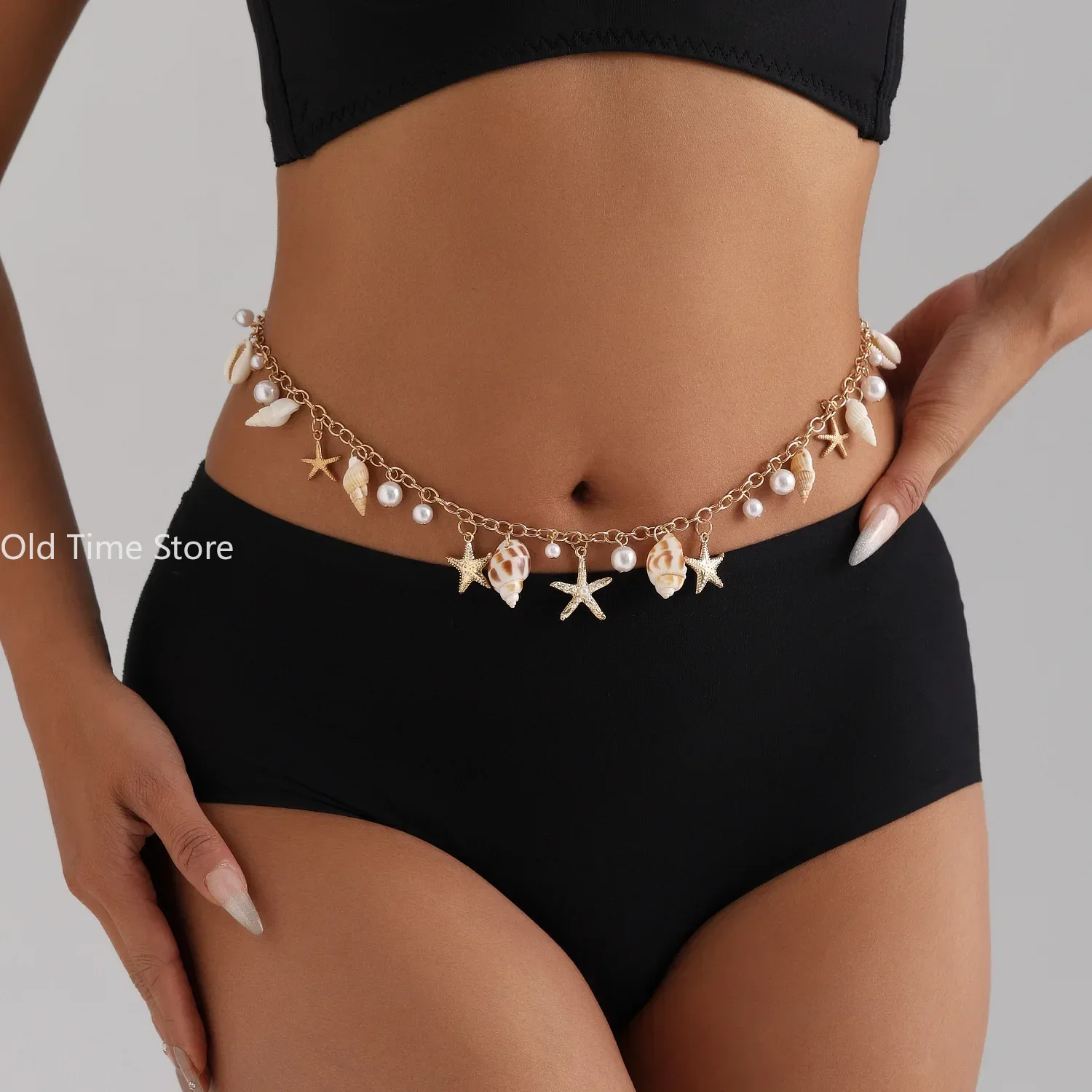 Body Jewelry Gold Plated - Fashion Natural Shell Conch Sea Star