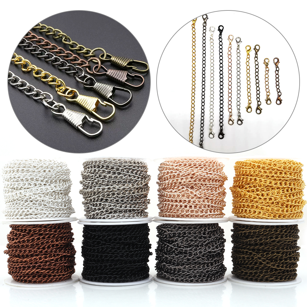 Body Jewelry Sale - 10yards/roll Flat 2-6mm Extension Thin Chain