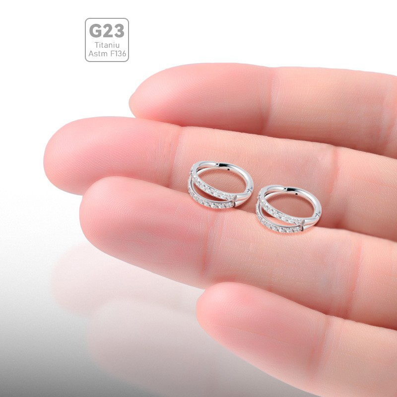 ASTM F136 Titanium Conch Hoop  - Septum Clicker Ring recensie en prijs