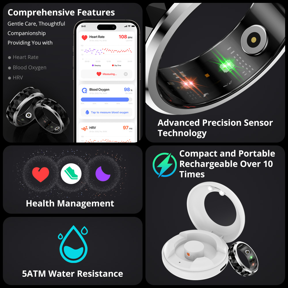 2024 COLMI R11 Smart Ring, Fid - Daith Heart Ring recensie en prijs