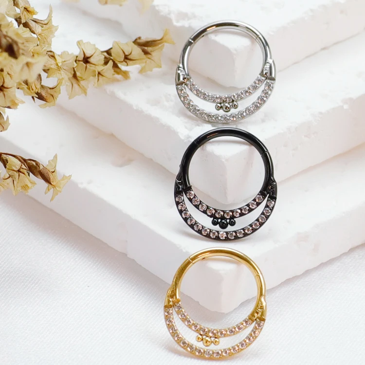 F136 Titanium Nose Ring Hoop E - Septum Clicker Ring recensie en prijs