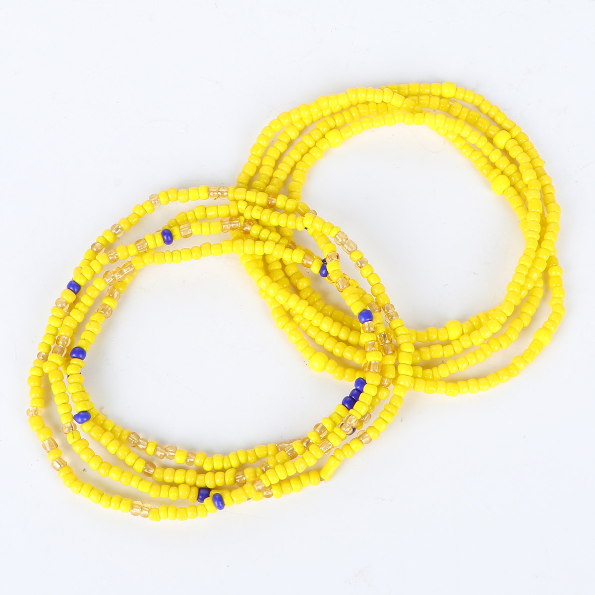 Glass Bead Belly Waist Chain Y - Yellow Body Jewelry recensie en prijs