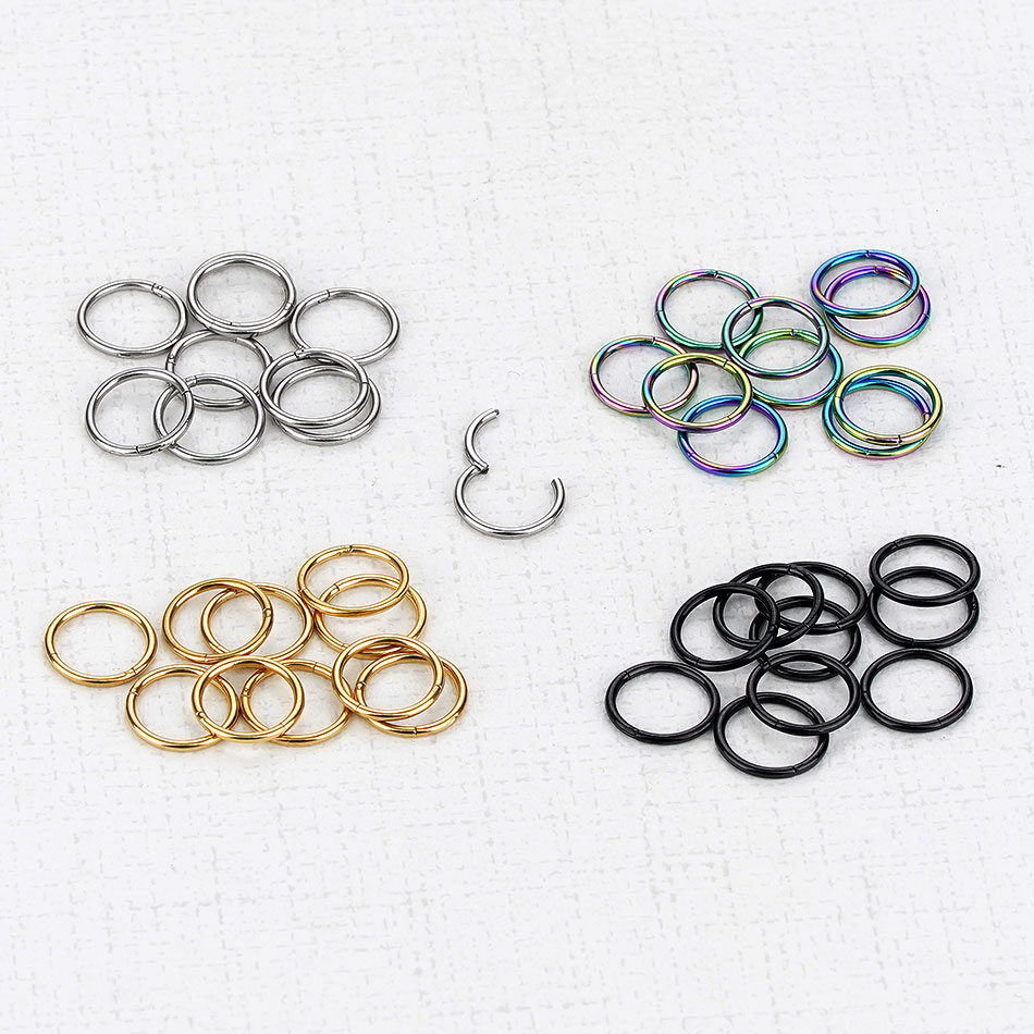 1Pc G23 Titanium Hinged Segmen - Septum Clicker Ring recensie en prijs