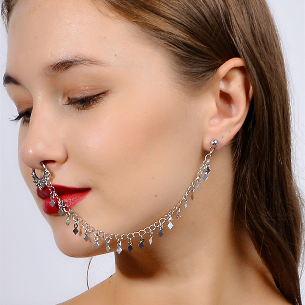 2Pcs Punk Rhombus Tassel Ear t - Body Jewelry Ear recensie en prijs