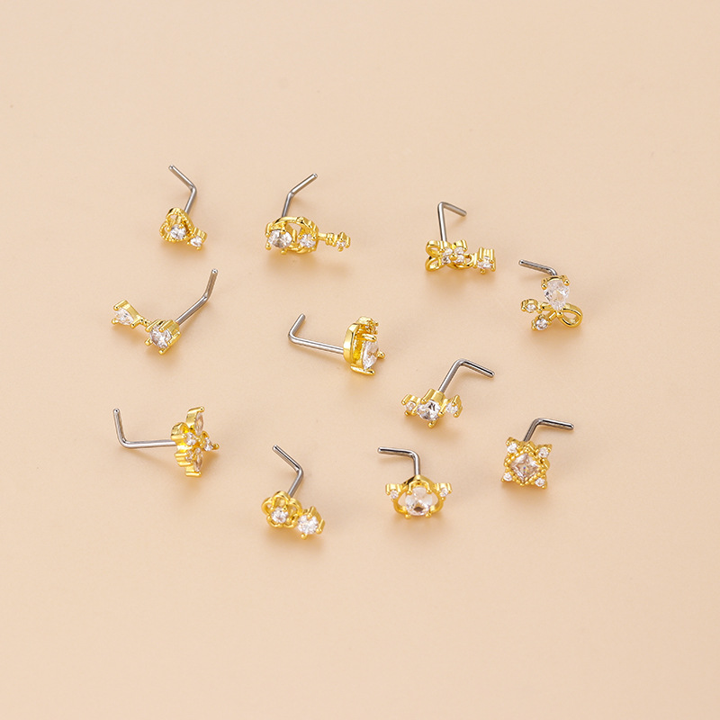 20G L-Shaped Cubic Zircon Nose - Body Jewelry Ear recensie en prijs