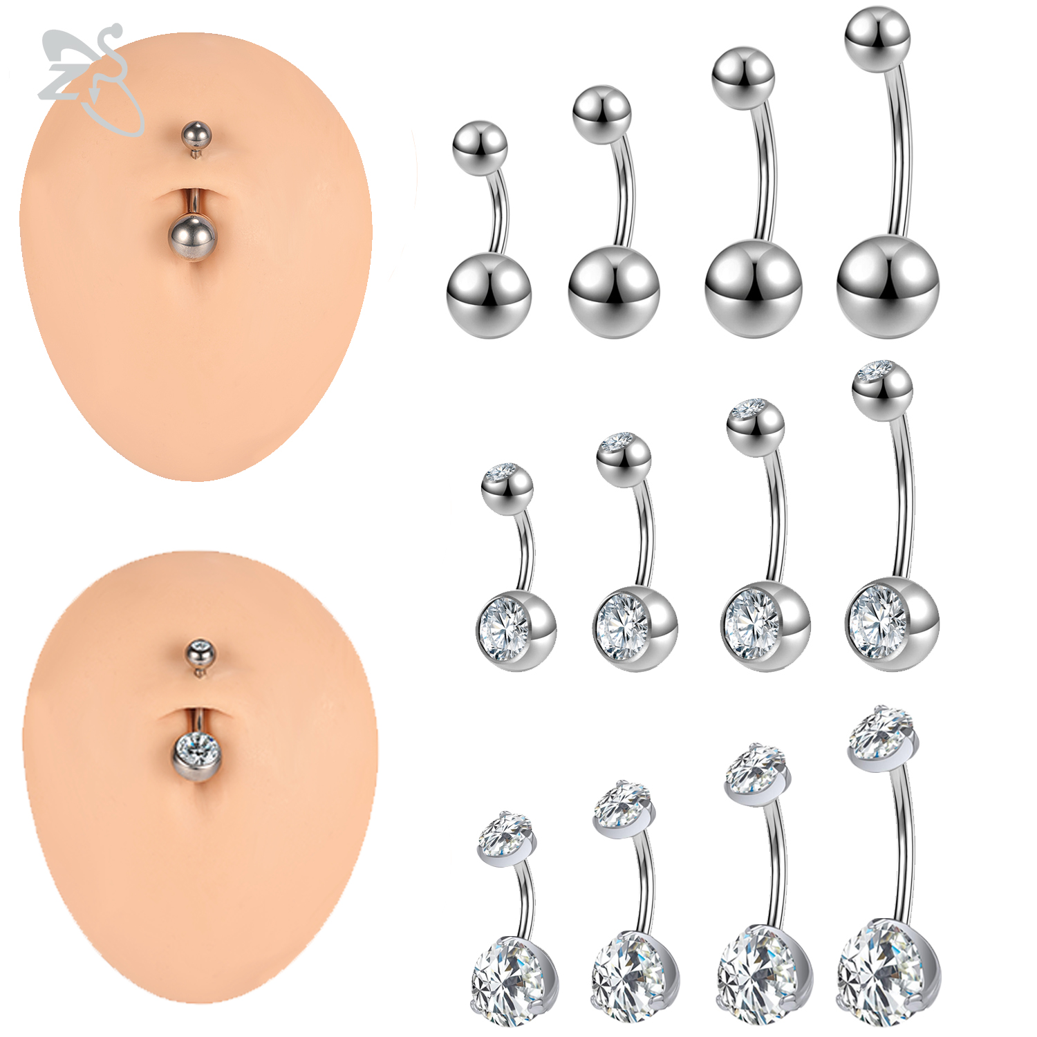 ZS 1PC 14G G23 Titanium Belly  - Zs Body Jewelry recensie en prijs