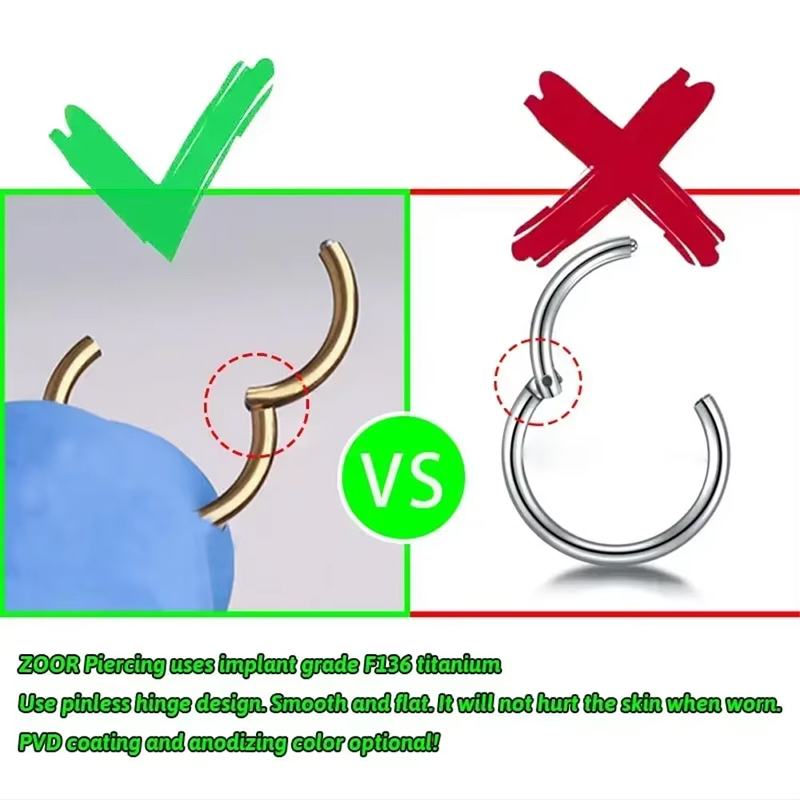 1/10Pc Stainless Steel Nose Ri - Septum Clicker Ring recensie en prijs