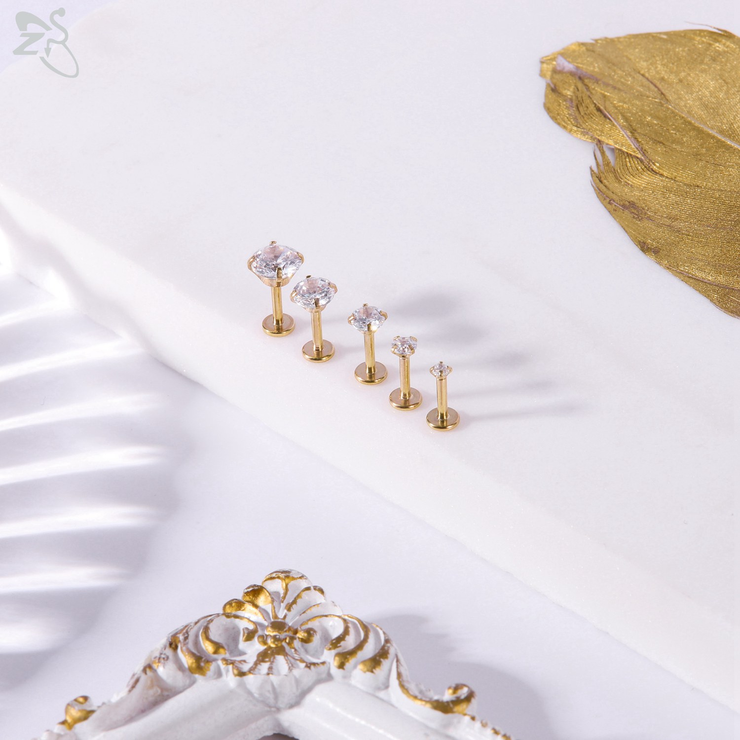 AOEDEJ 10Pcs/Lot Gold Color 16 - Zs Body Jewelry recensie en prijs