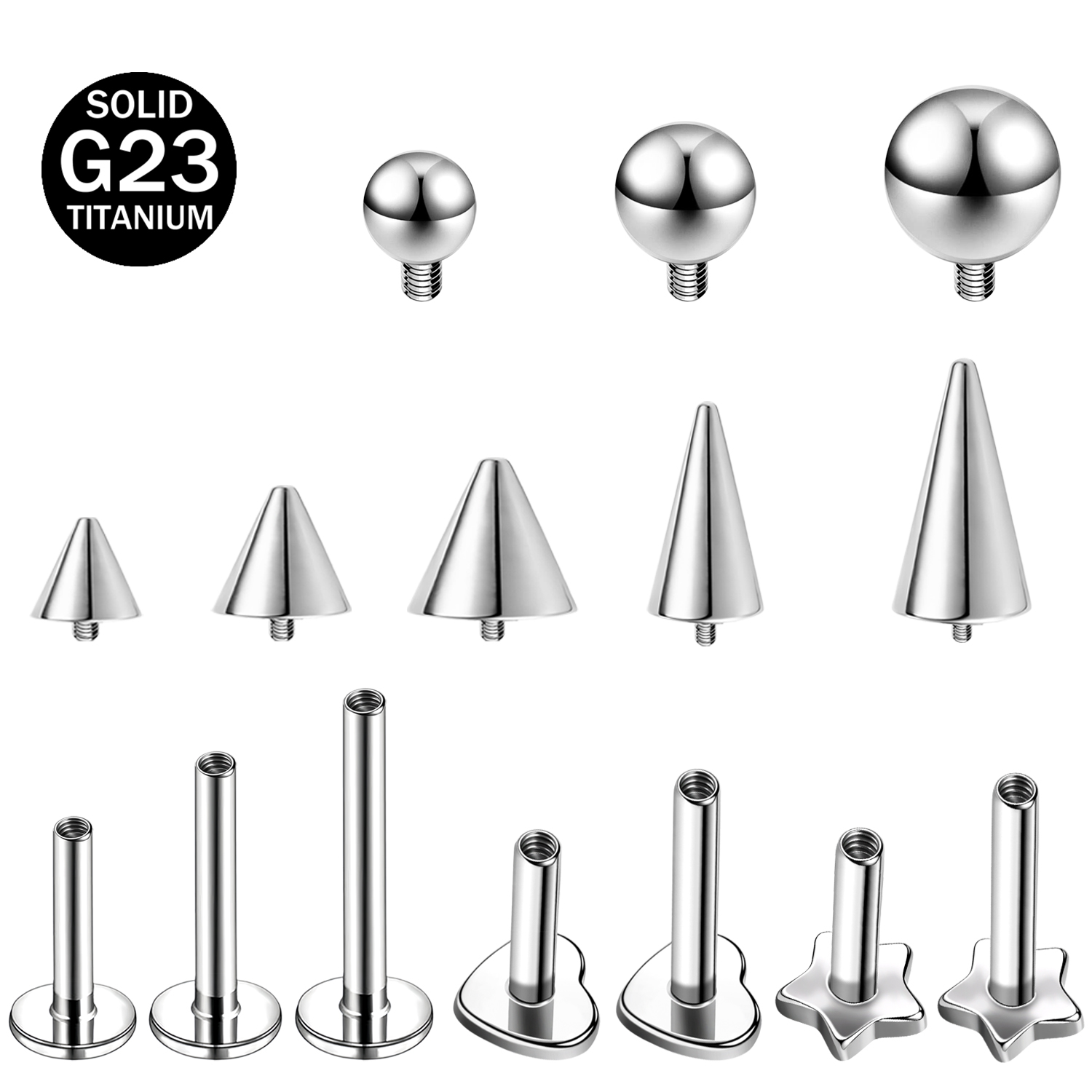 ZS 1PC Star Heart Spike Lip La - Zs Body Jewelry recensie en prijs