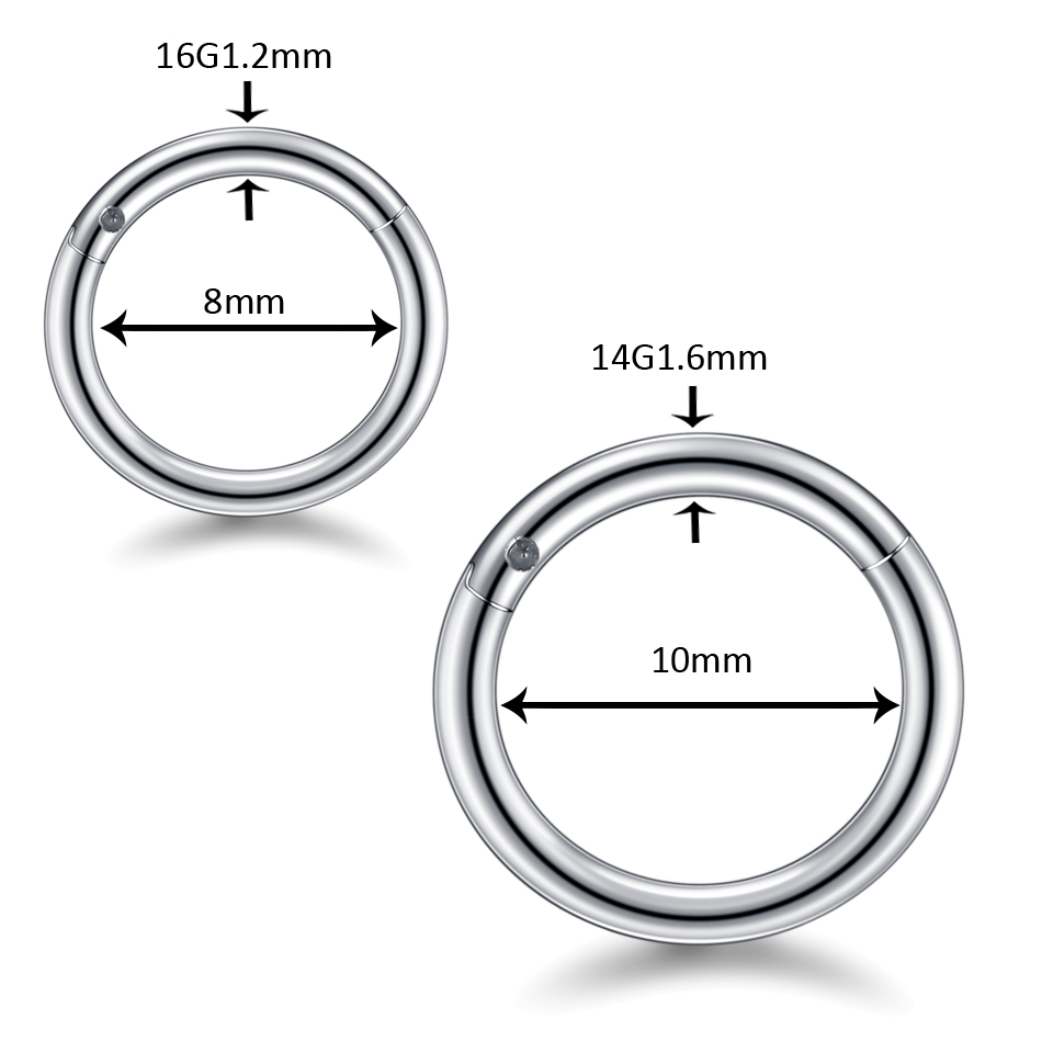 10pcs Hinged Segment Nose Ring - Septum Clicker Ring recensie en prijs