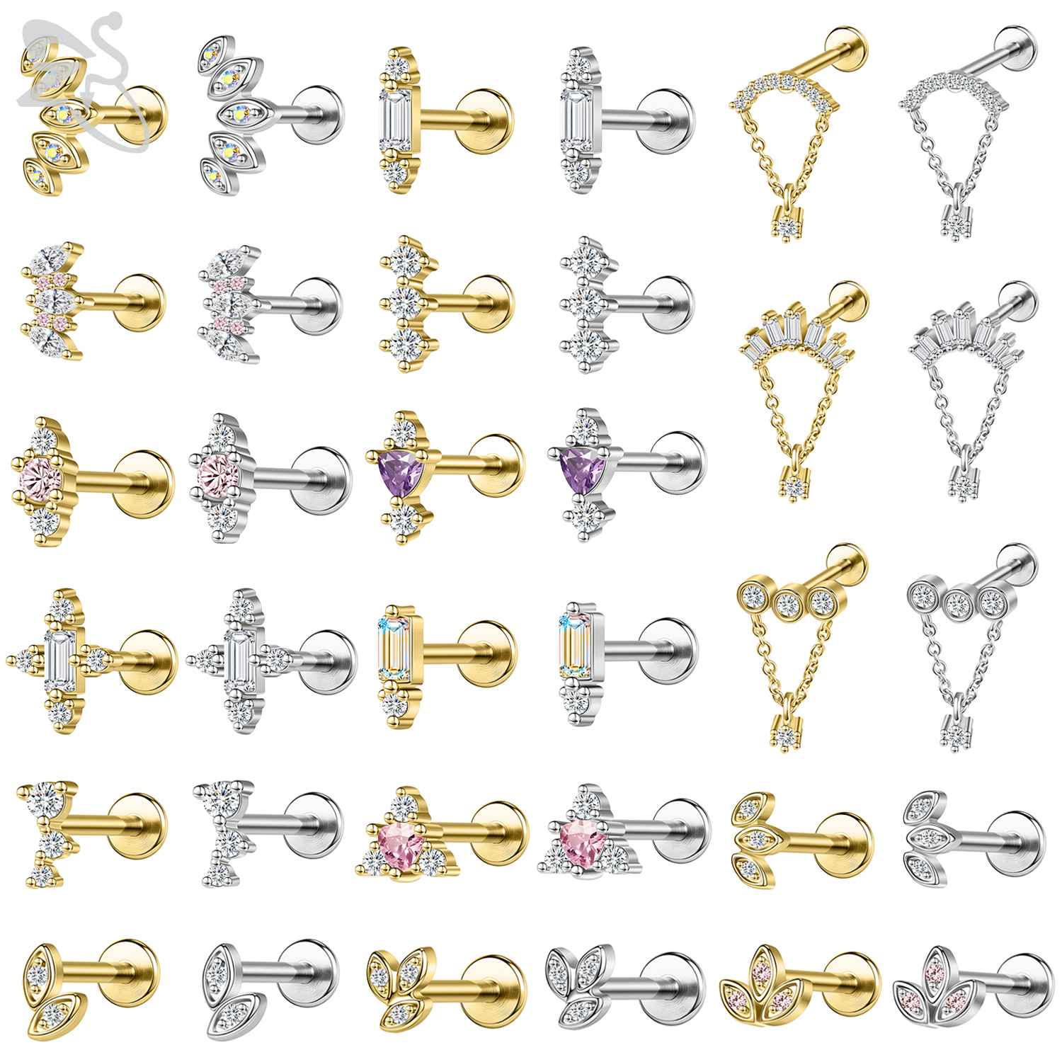 ZS 1 PC Gold Color 16G Stainle - Zs Body Jewelry recensie en prijs