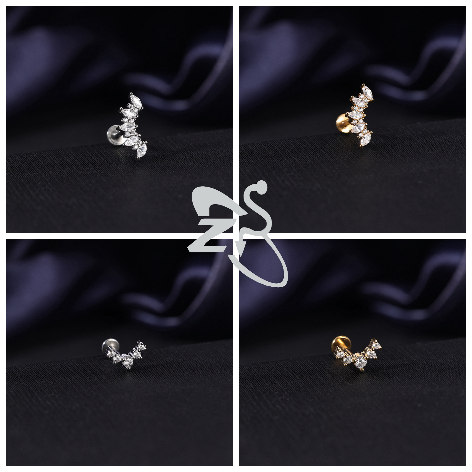 ZS 1 PC Gold Color 16G Stainle - Zs Body Jewelry recensie en prijs