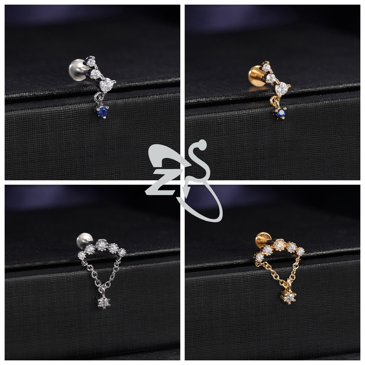ZS 1 PC Gold Color 16G Stainle - Zs Body Jewelry recensie en prijs