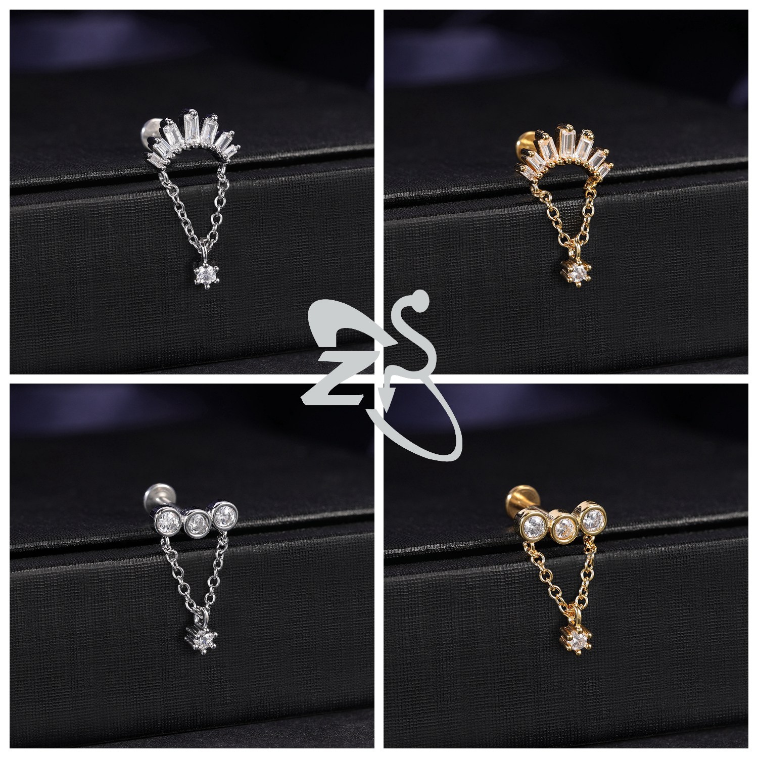 ZS 1 PC Gold Color 16G Stainle - Zs Body Jewelry recensie en prijs