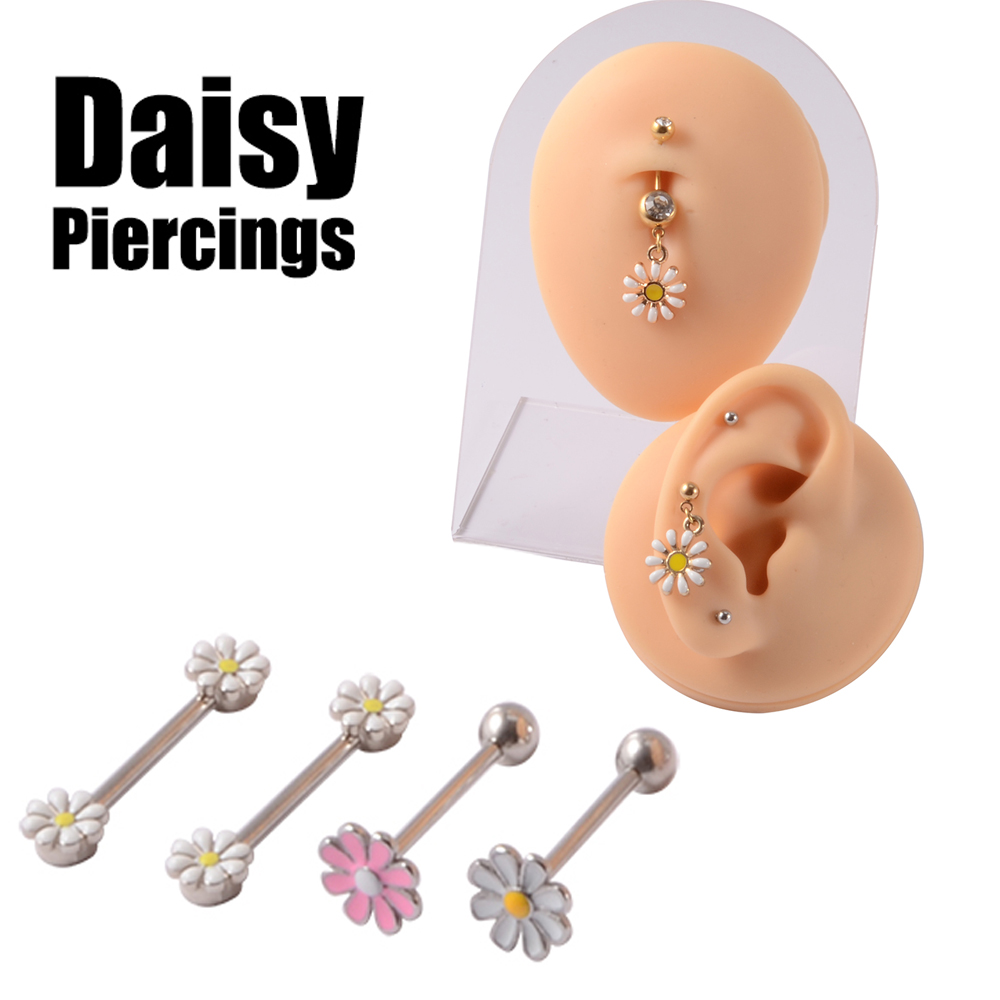 361L Surgical Steel Daisy Flow - Yellow Body Jewelry recensie en prijs