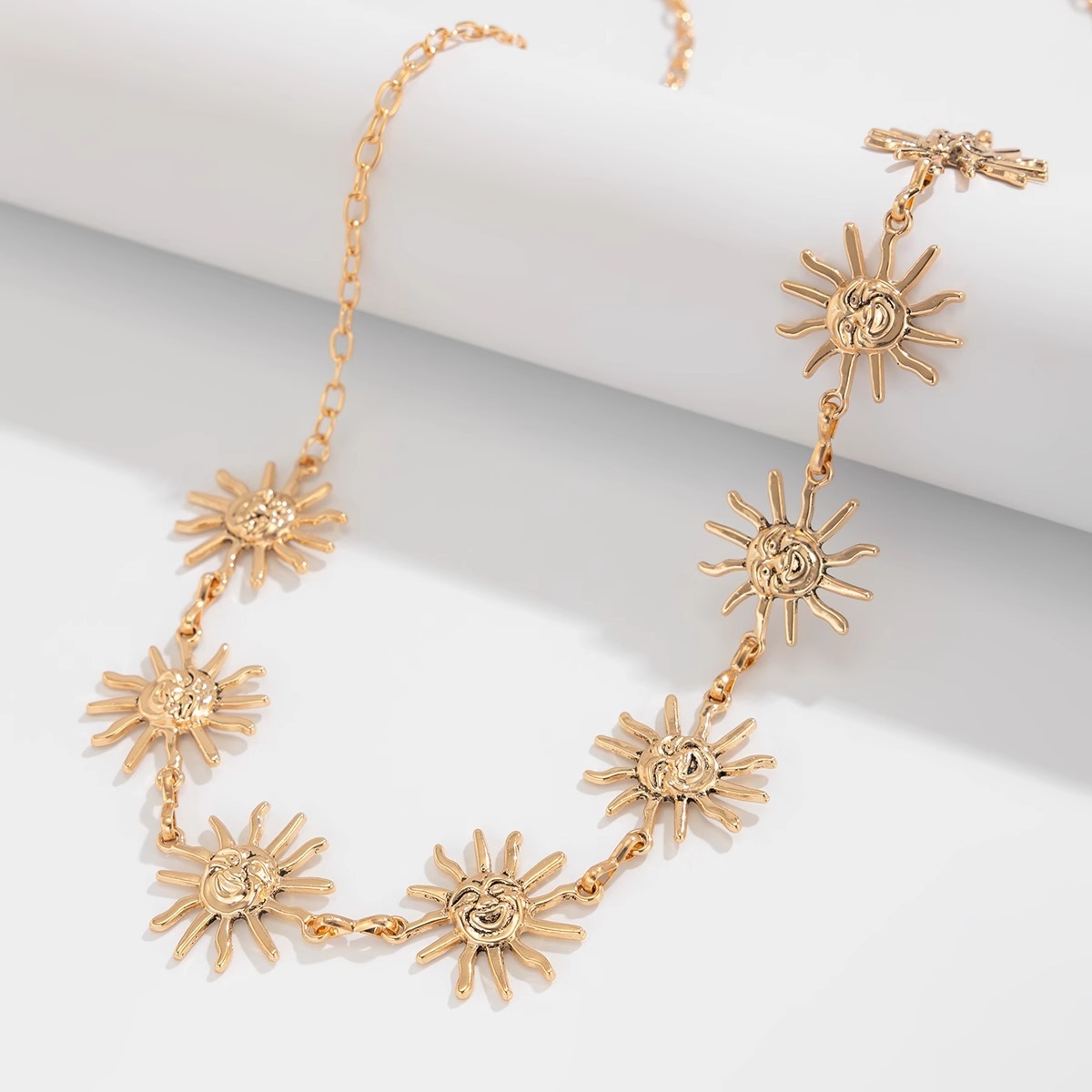 Fashion Vintage Sun Flower Smi - Body Jewelry Gold Plated recensie en prijs
