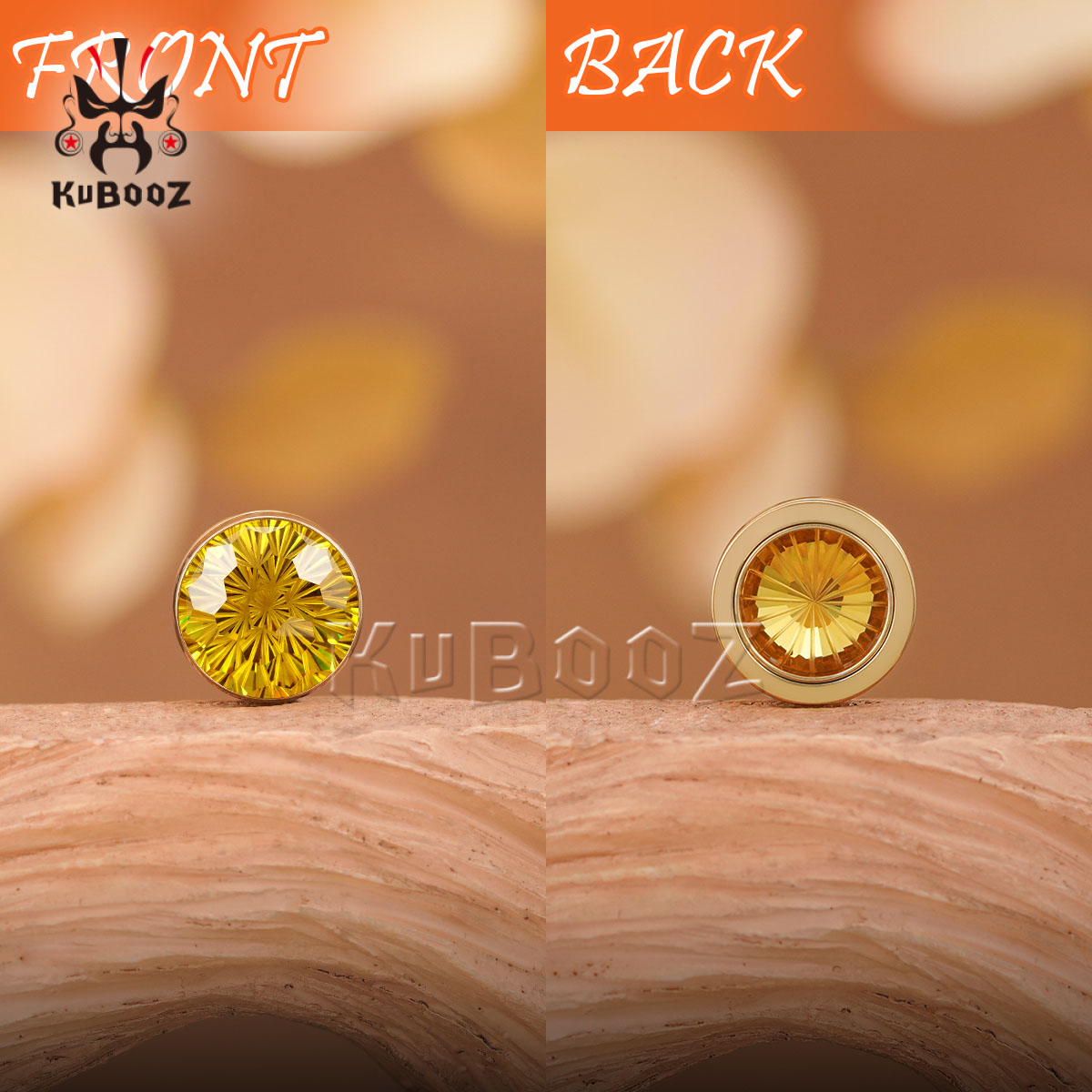 2PCS Shiny Yellow Crystal Diam - Yellow Body Jewelry recensie en prijs