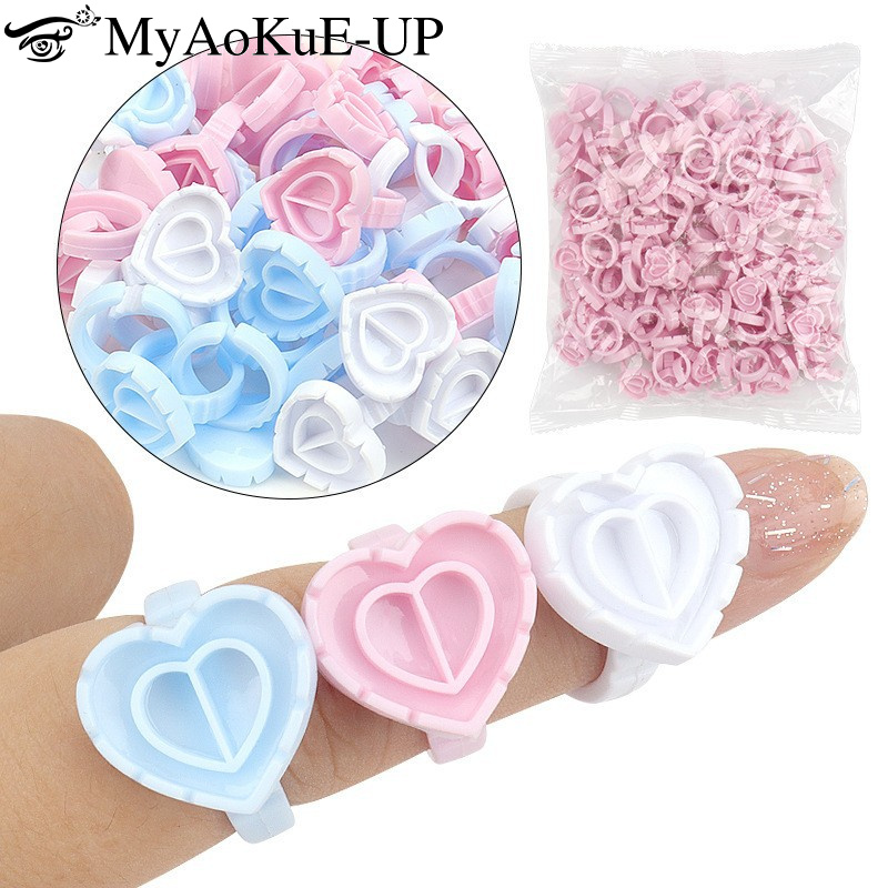 100Pcs Disposable Glue Ring Ho - Body Jewelry Tattoo recensie en prijs
