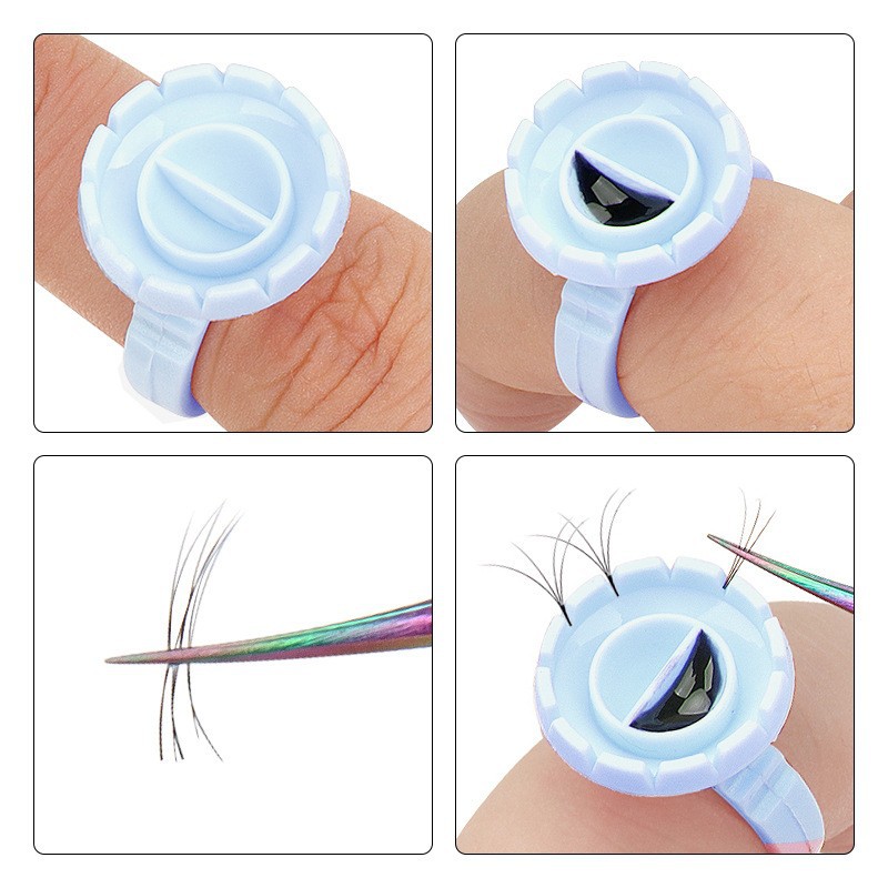 100Pcs Disposable Glue Ring Ho - Body Jewelry Tattoo recensie en prijs