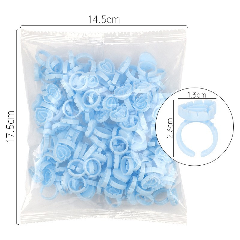 100Pcs Disposable Glue Ring Ho - Body Jewelry Tattoo recensie en prijs
