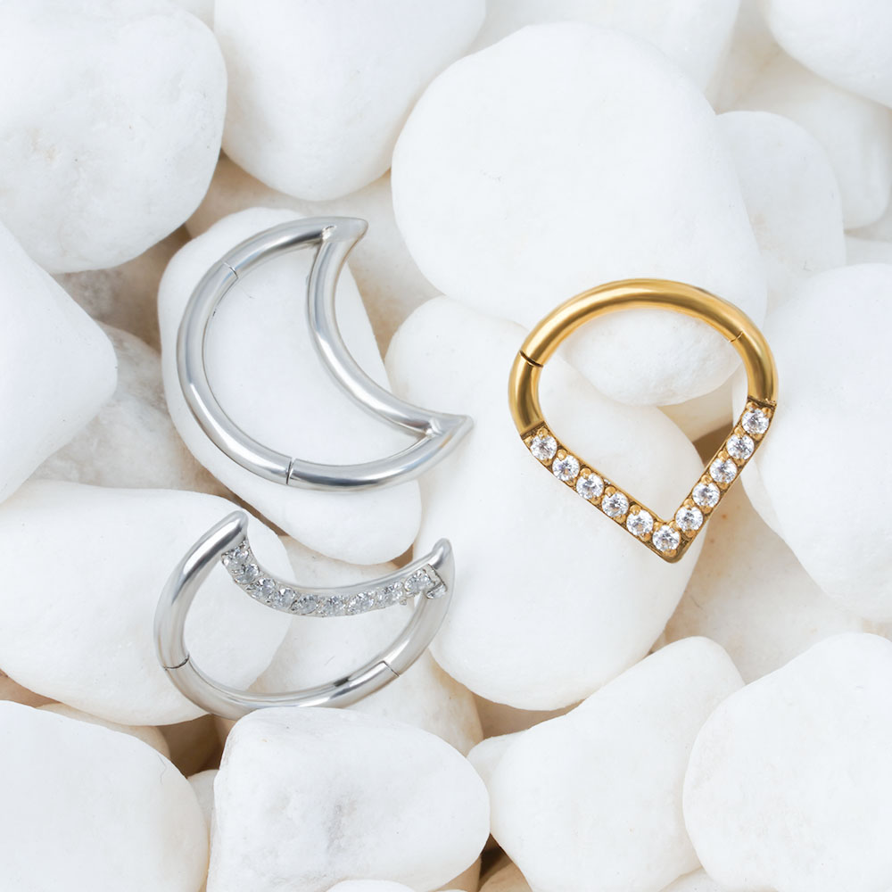 F136 Titanium Hinged Tear Drop - Septum Clicker Ring recensie en prijs
