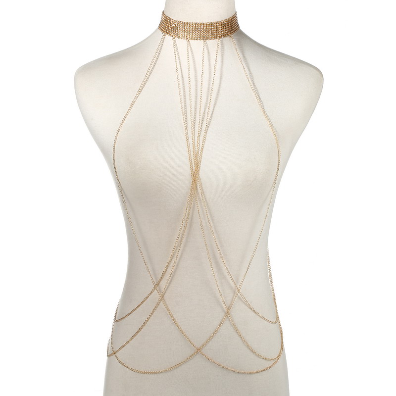 Gold Color Body Chain Women  R - Body Jewelry Sale recensie en prijs