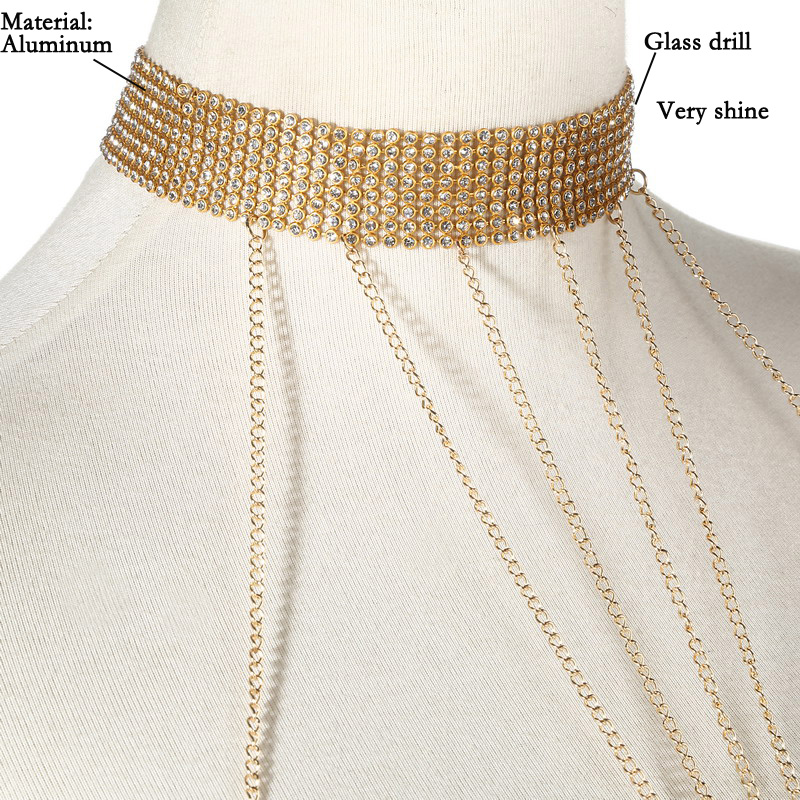 Gold Color Body Chain Women  R - Body Jewelry Sale recensie en prijs