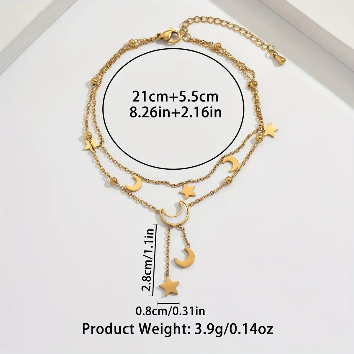1 golden yellow star and moon  - Yellow Body Jewelry recensie en prijs