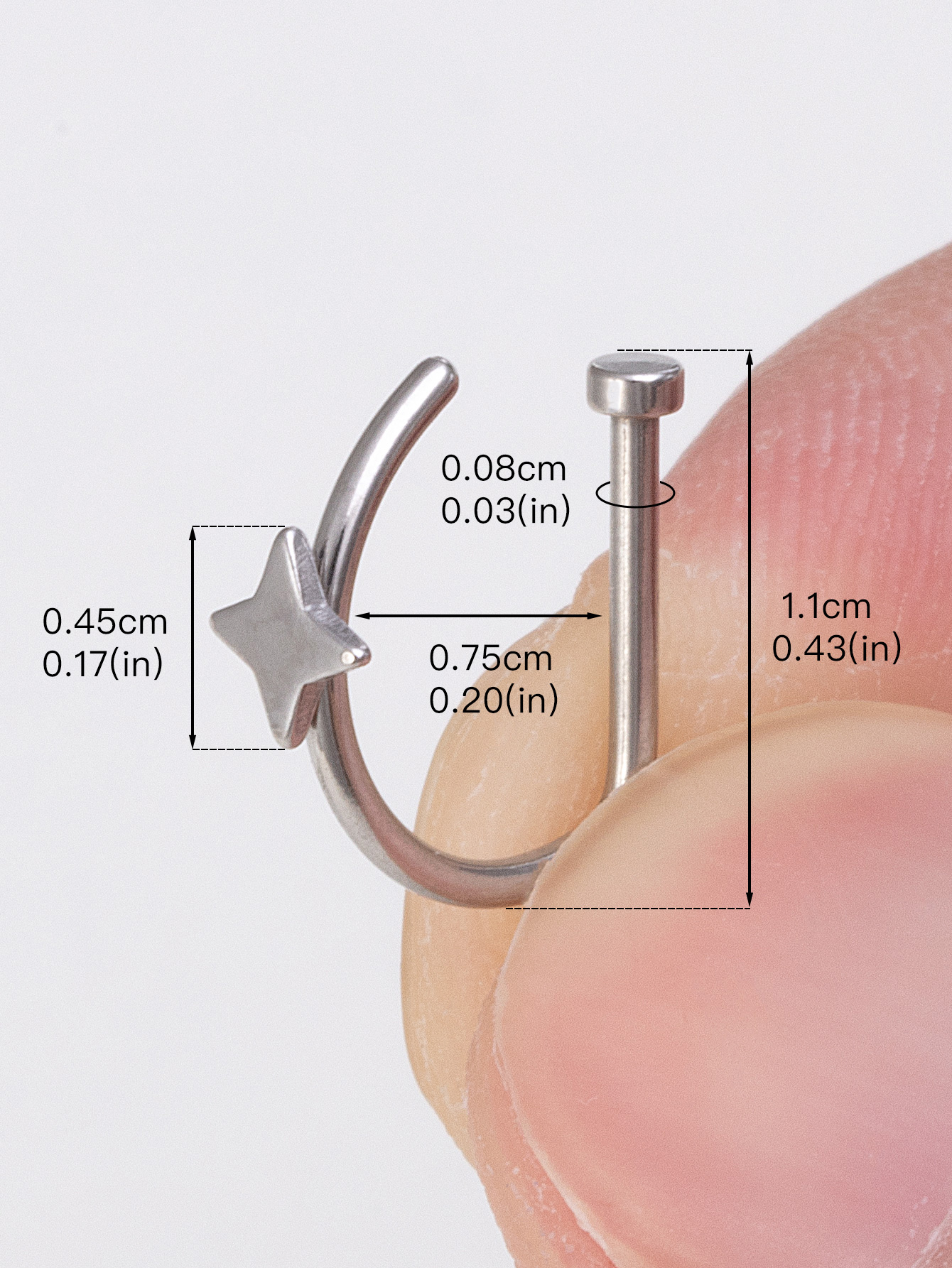 1pc Weld Rivet Butterfly D Sha - Septum Clicker Ring recensie en prijs