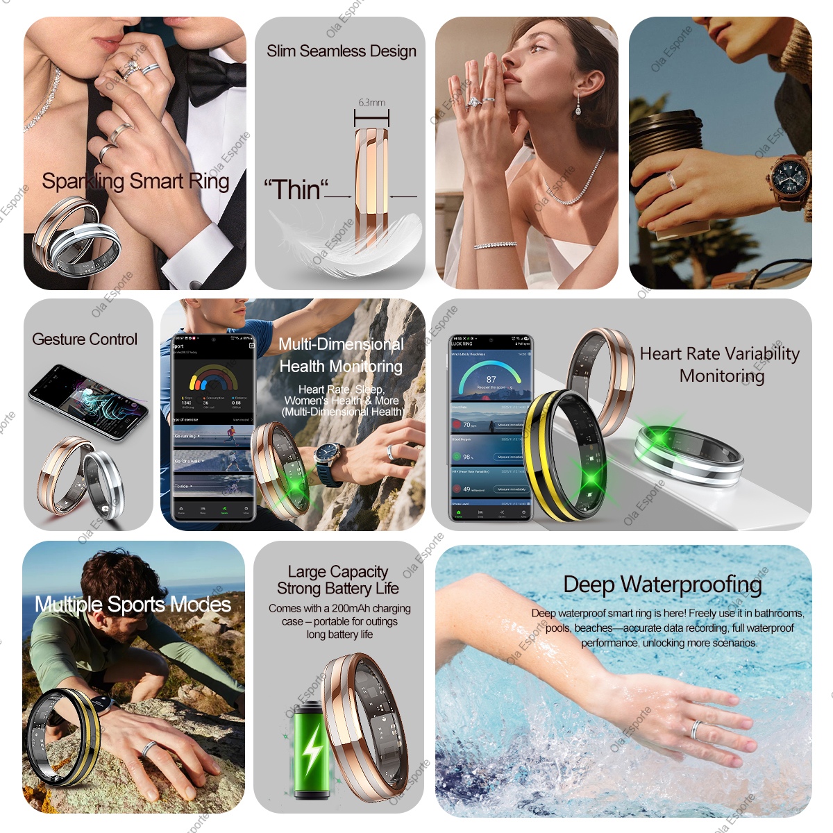 New Smart Ring Female Health T - Daith Heart Ring recensie en prijs