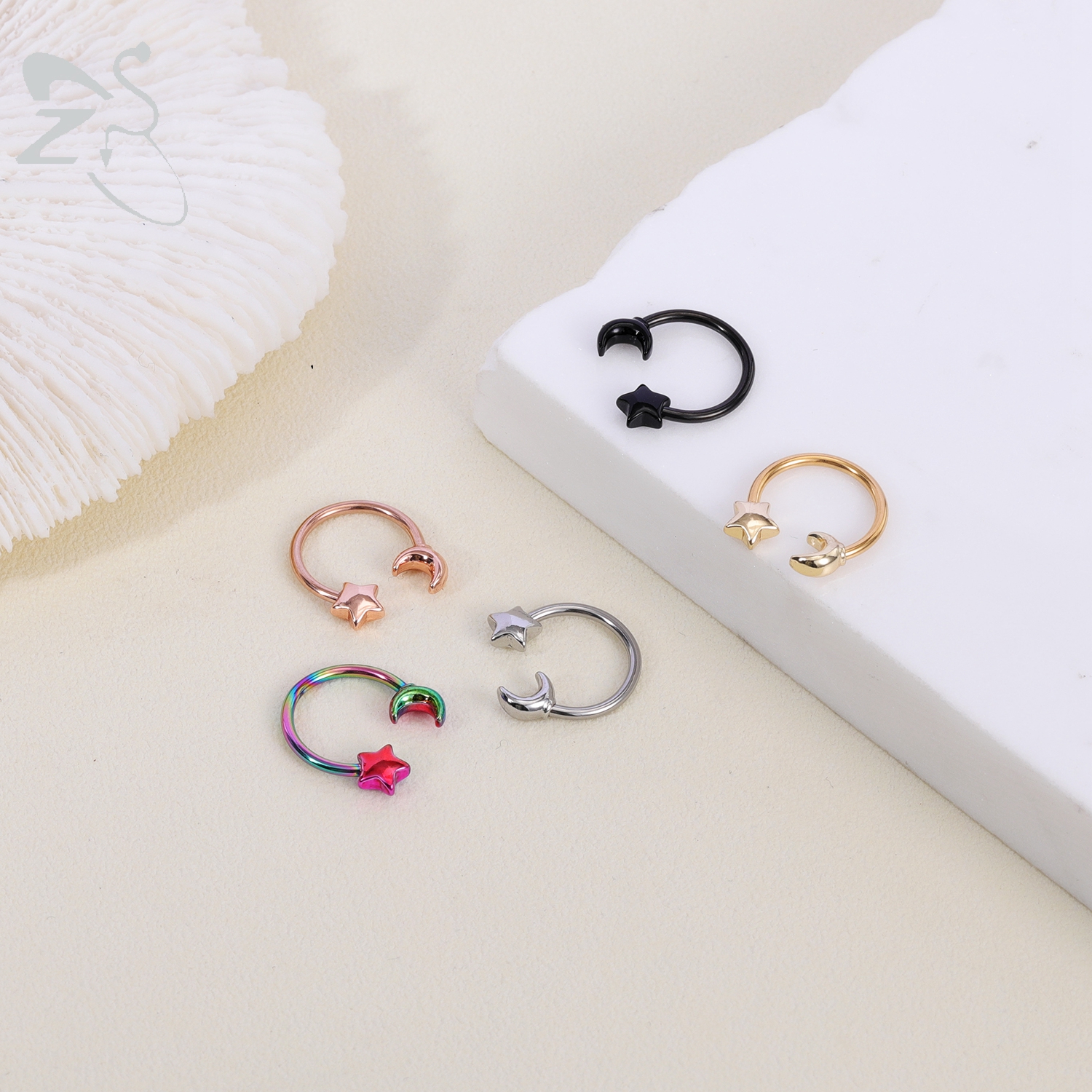 ZS 1PC 16G Star Heart Septum R - Zs Body Jewelry recensie en prijs