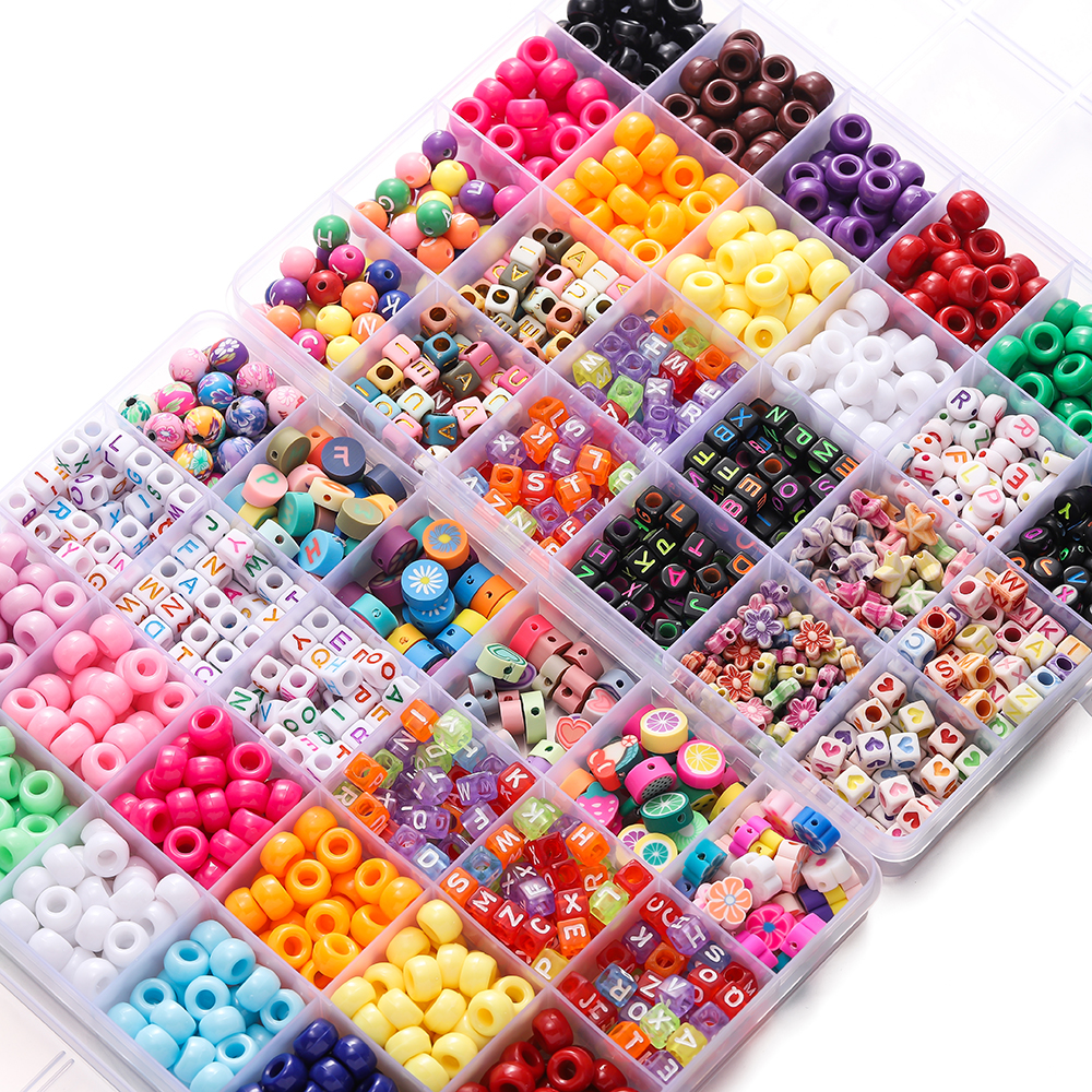 680pcs/Box Colorful Acrylic Po - Body Jewelry Organizer recensie en prijs