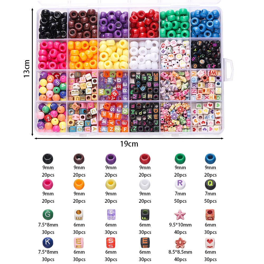 680pcs/Box Colorful Acrylic Po - Body Jewelry Organizer recensie en prijs