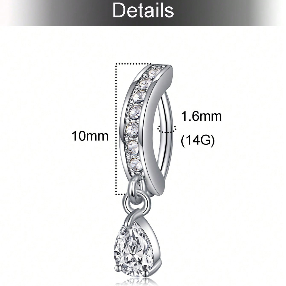 1PC 14G 10mm Belly Button Ring - Septum Clicker Ring recensie en prijs