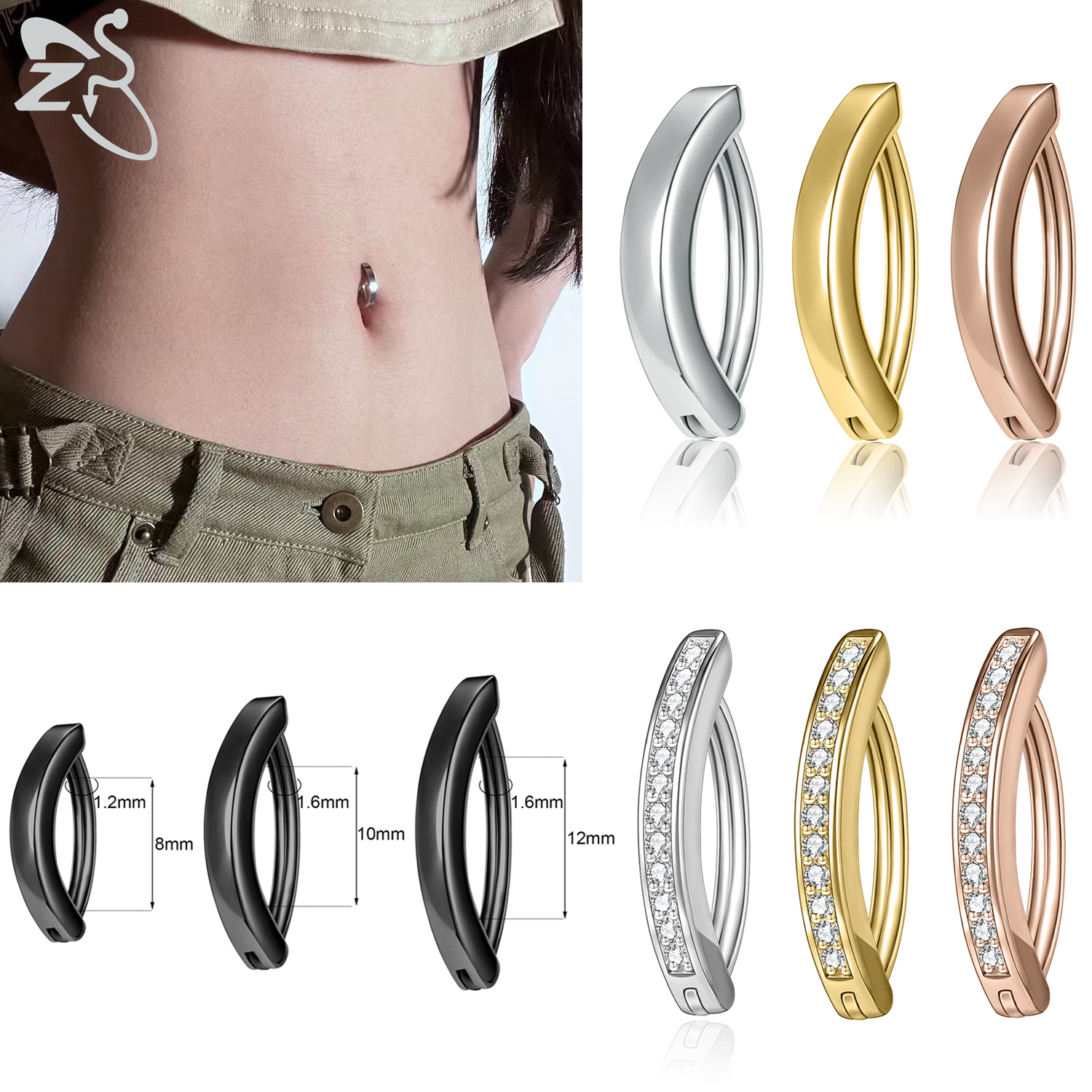 ZS 1 PC 14G/16G Stainless Stee - Zs Body Jewelry recensie en prijs