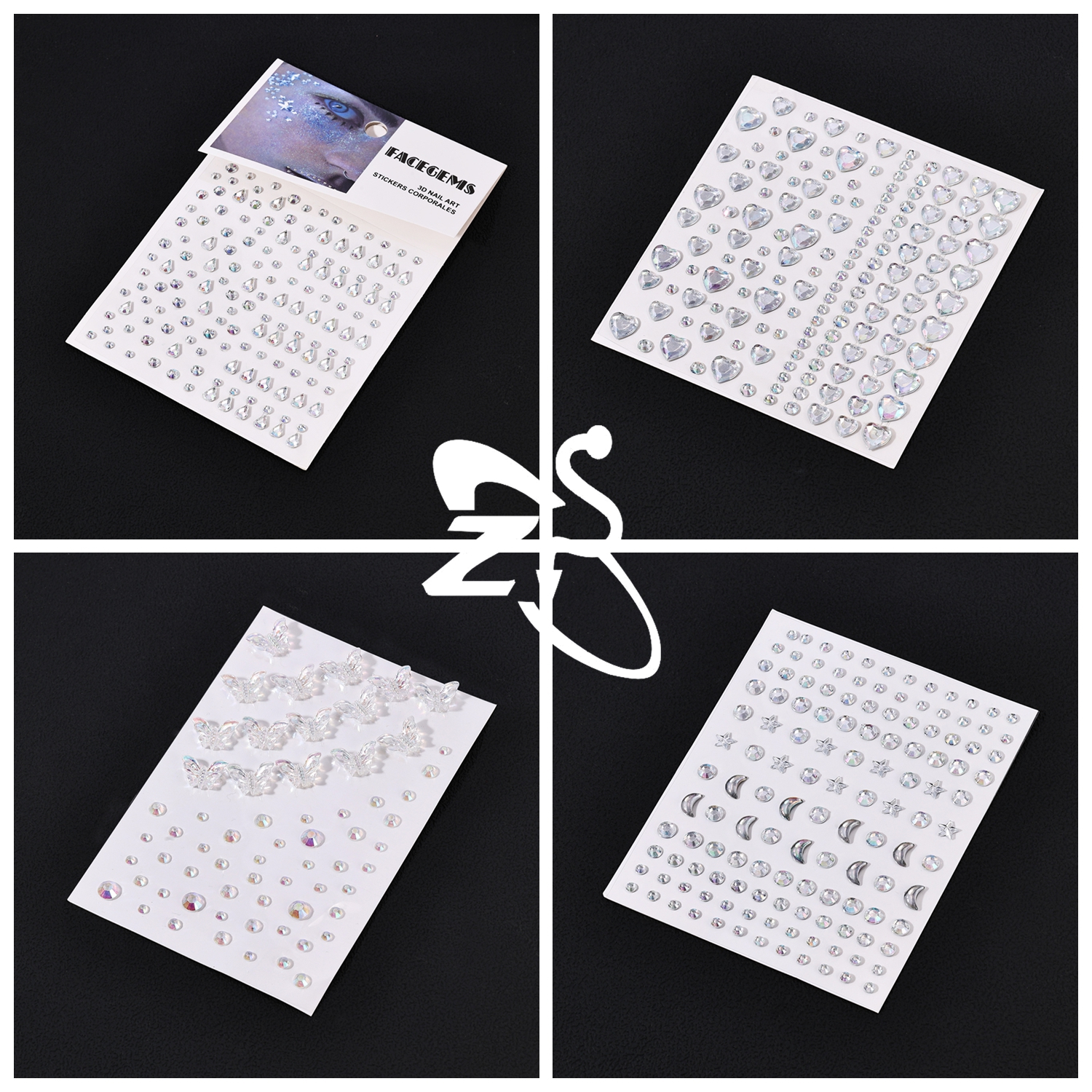 ZS 1 Set 3D Colorful Rhineston - Body Jewelry Tattoo recensie en prijs