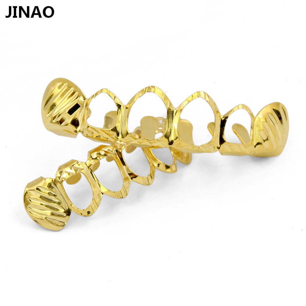 JINAO New Fit D-Cut Grillz Set - Body Jewelry Gold Plated recensie en prijs