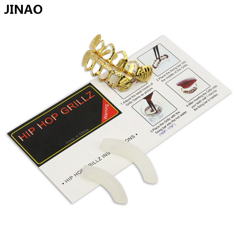 JINAO New Fit D-Cut Grillz Set - Body Jewelry Gold Plated recensie en prijs