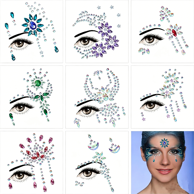 Half Face Mermaid Rhinestone S - Body Jewelry Tattoo recensie en prijs