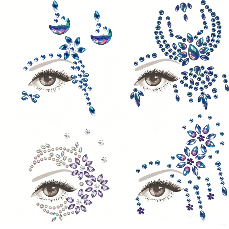 Half Face Mermaid Rhinestone S - Body Jewelry Tattoo recensie en prijs