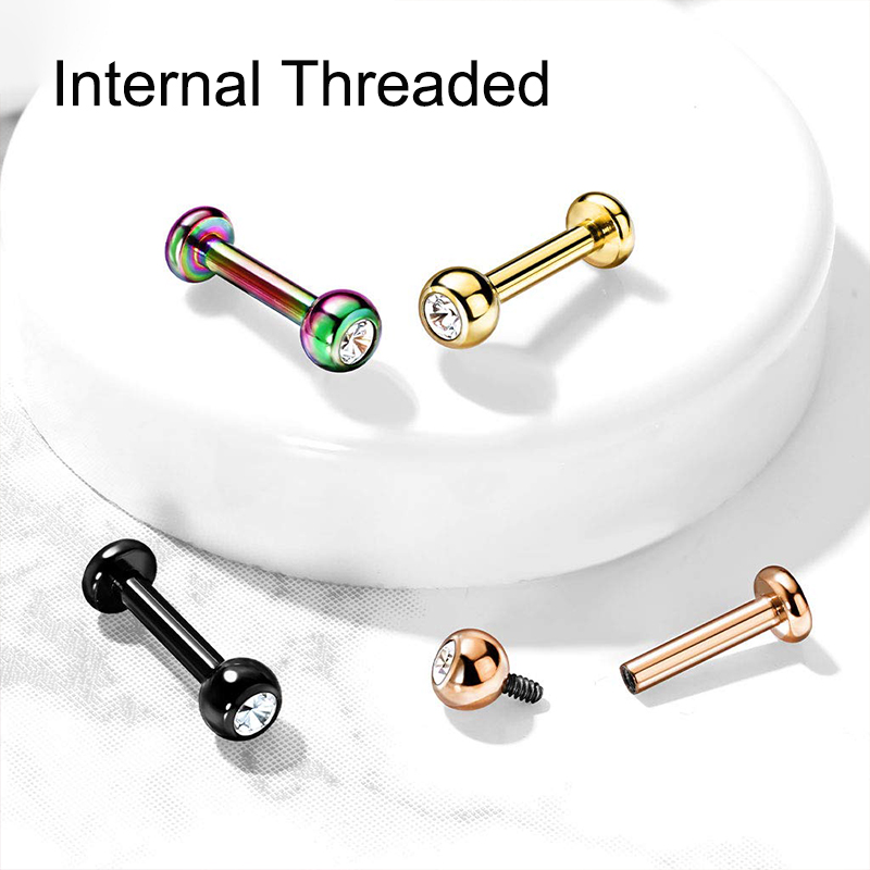 16G Surgical Steel Ball Top CZ - Body Jewelry Ear recensie en prijs
