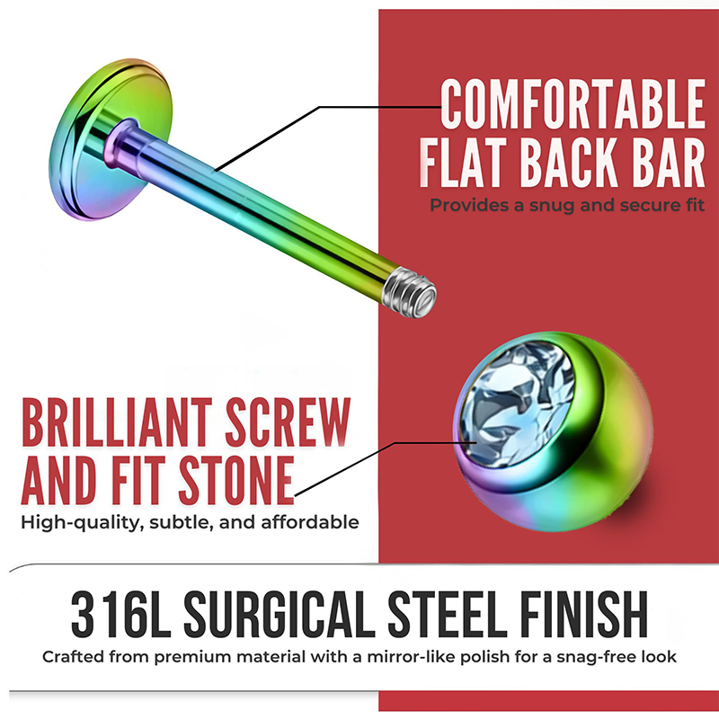 16G Surgical Steel Ball Top CZ - Body Jewelry Ear recensie en prijs