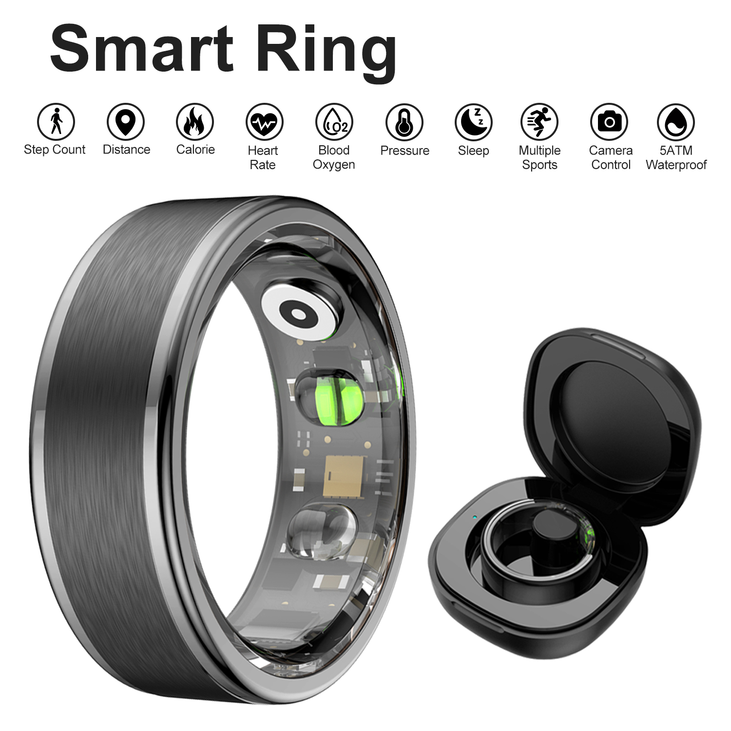 R03 Smart Ring Men Women With  - Daith Heart Ring recensie en prijs