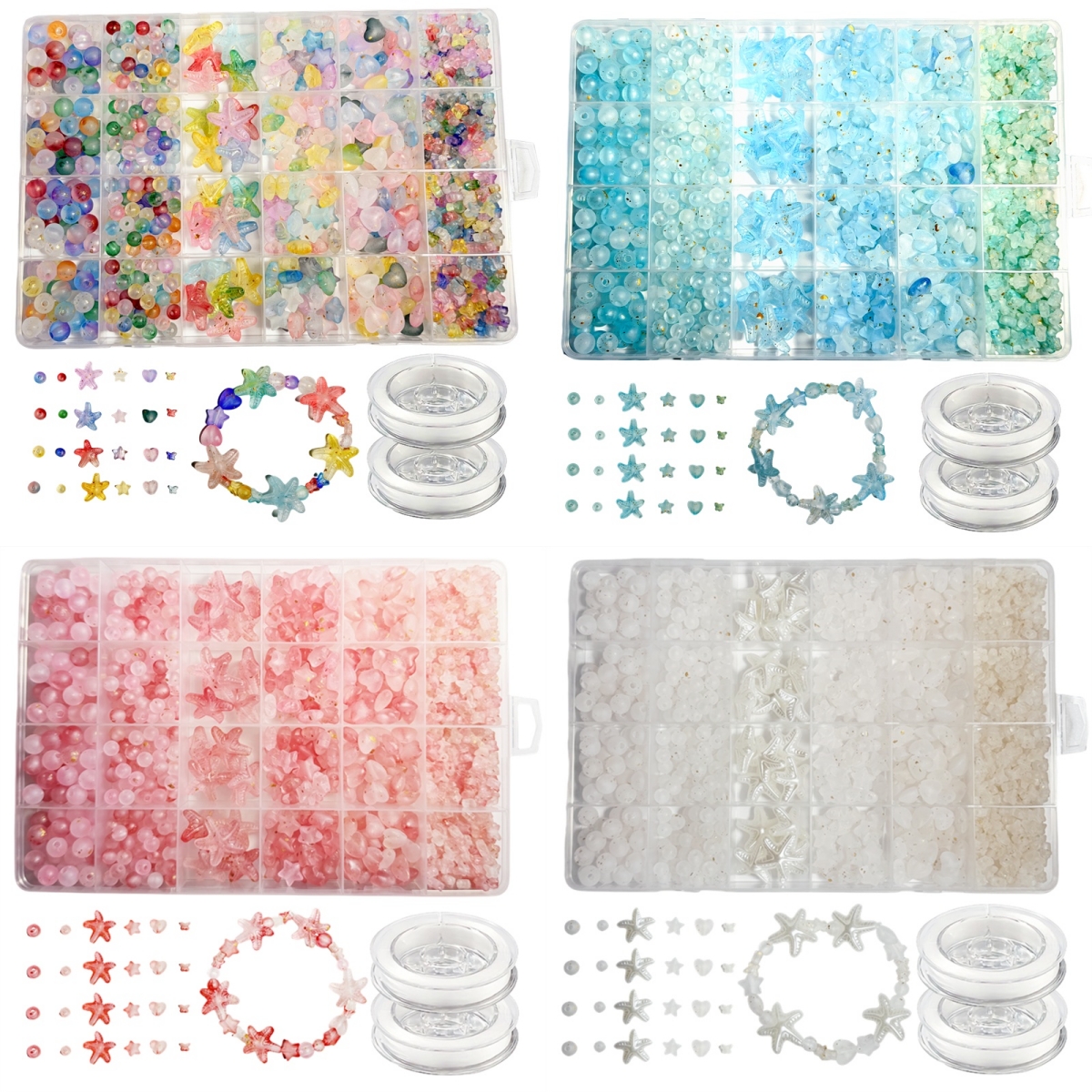 7-19mm825pcs Matte gradient lo - Body Jewelry Organizer recensie en prijs