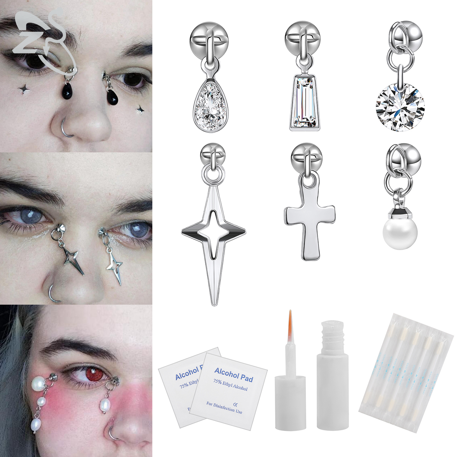 ZS 1 Set Fake Eyebrow Ring Men - Zs Body Jewelry recensie en prijs