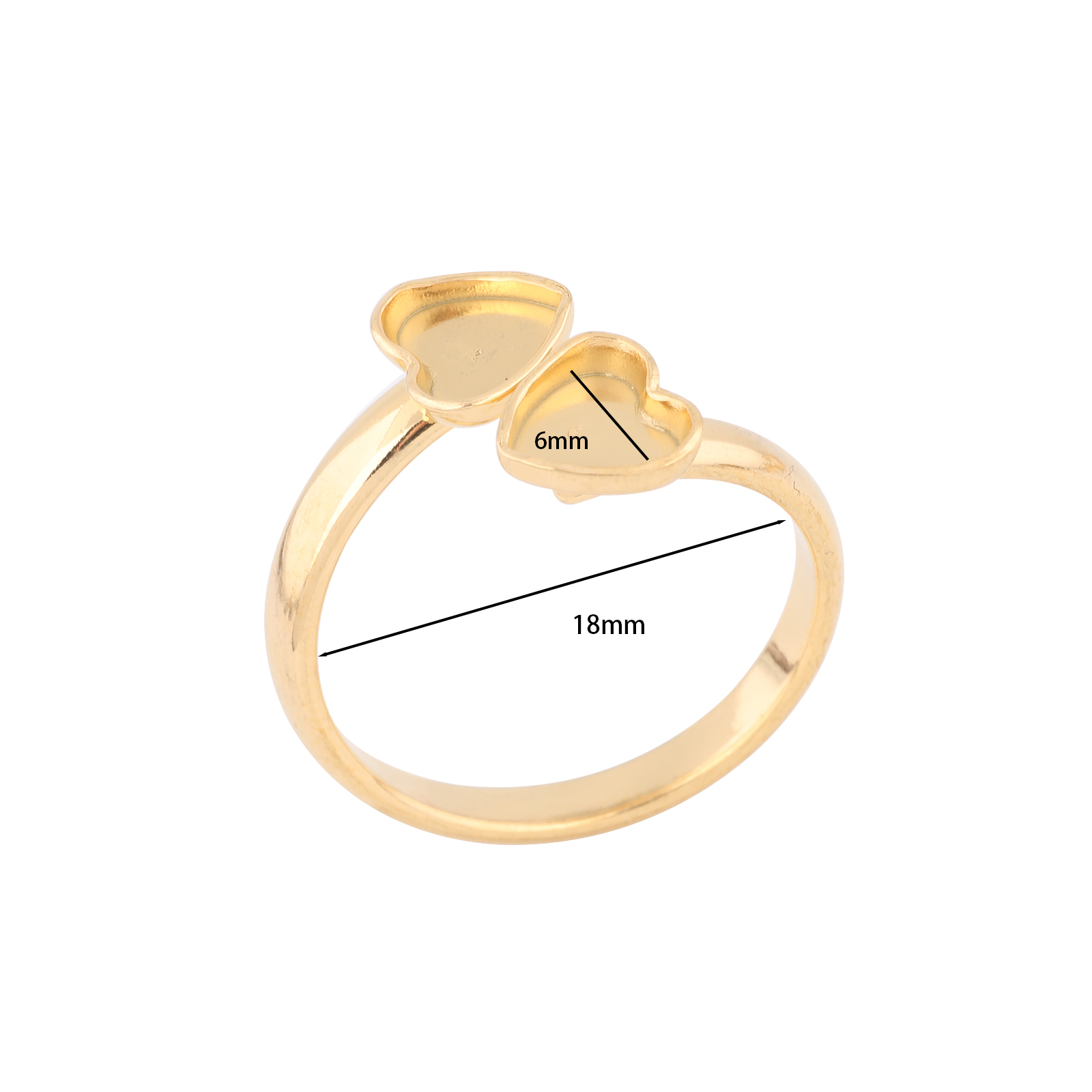 10pcs Stainless Steel Gold Pla - Daith Heart Ring recensie en prijs