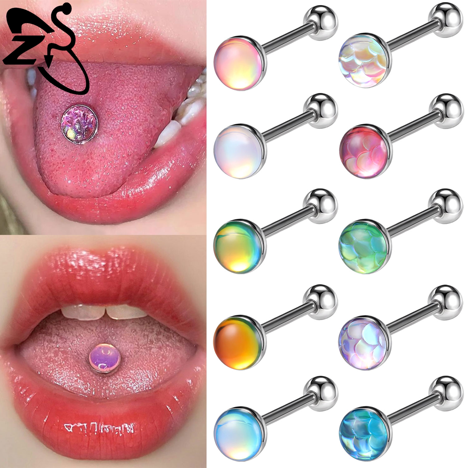 ZS 1 Piece Colorful 14G Stainl - Zs Body Jewelry recensie en prijs