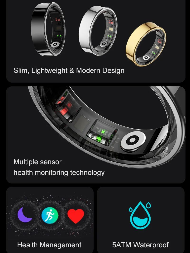 New Smart Ring R09 Health Moni - Daith Heart Ring recensie en prijs