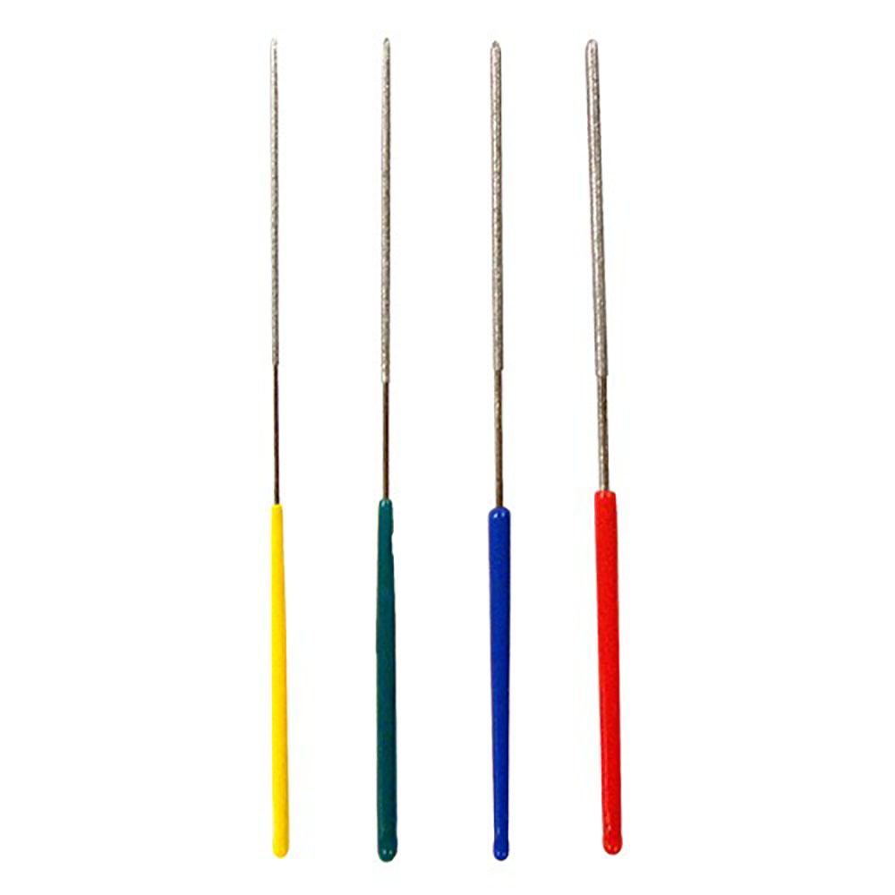 TLD-4 4Pcs Round Diamond File  - Yellow Body Jewelry recensie en prijs